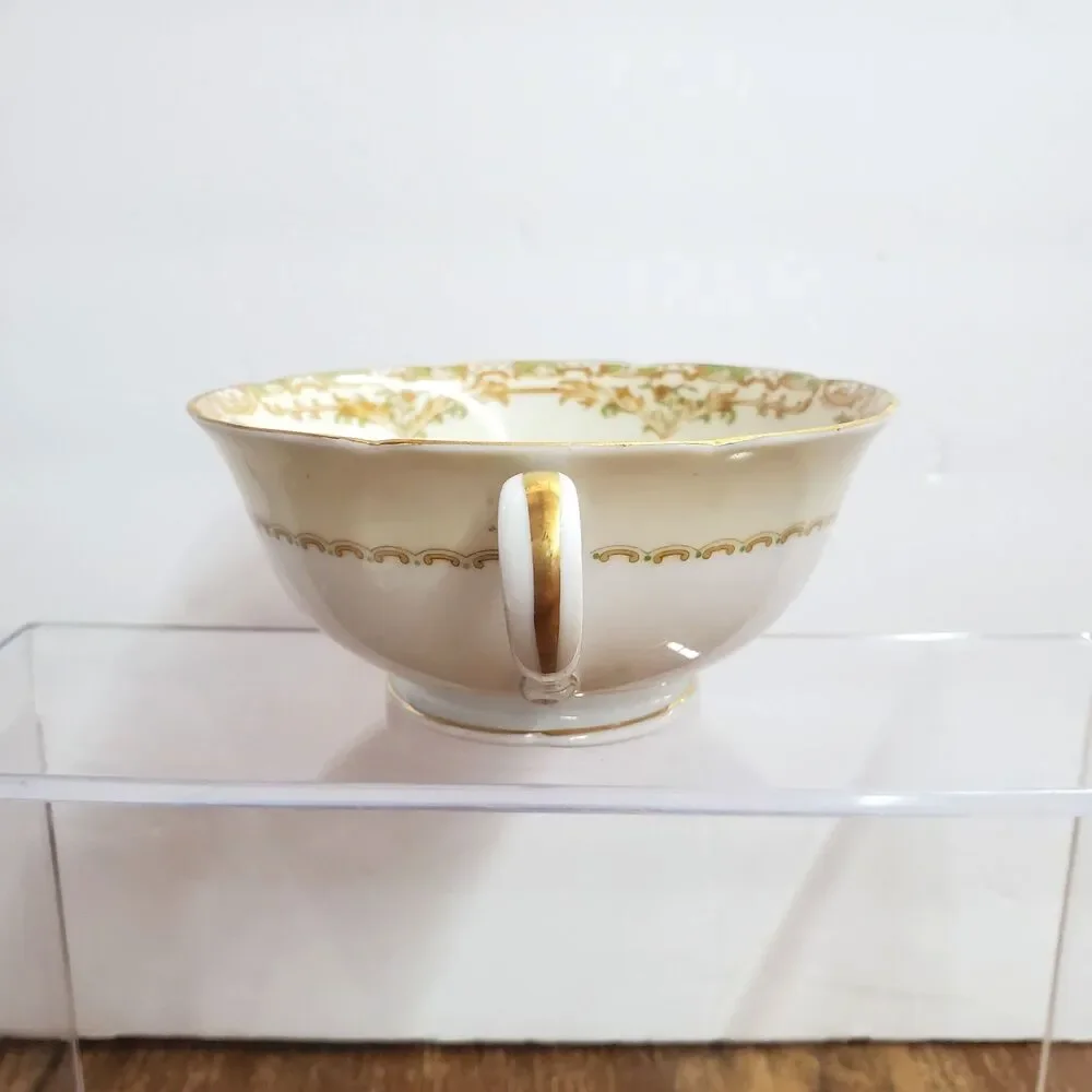 Vintage Noritake Veona Cream Soup Bowls Set of 3 Double Handle Porcelain Japan